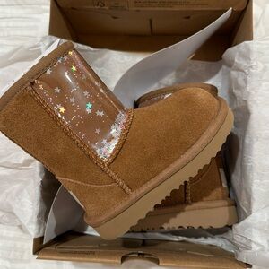 Toddler Ugg Classic II Clear Glitter
